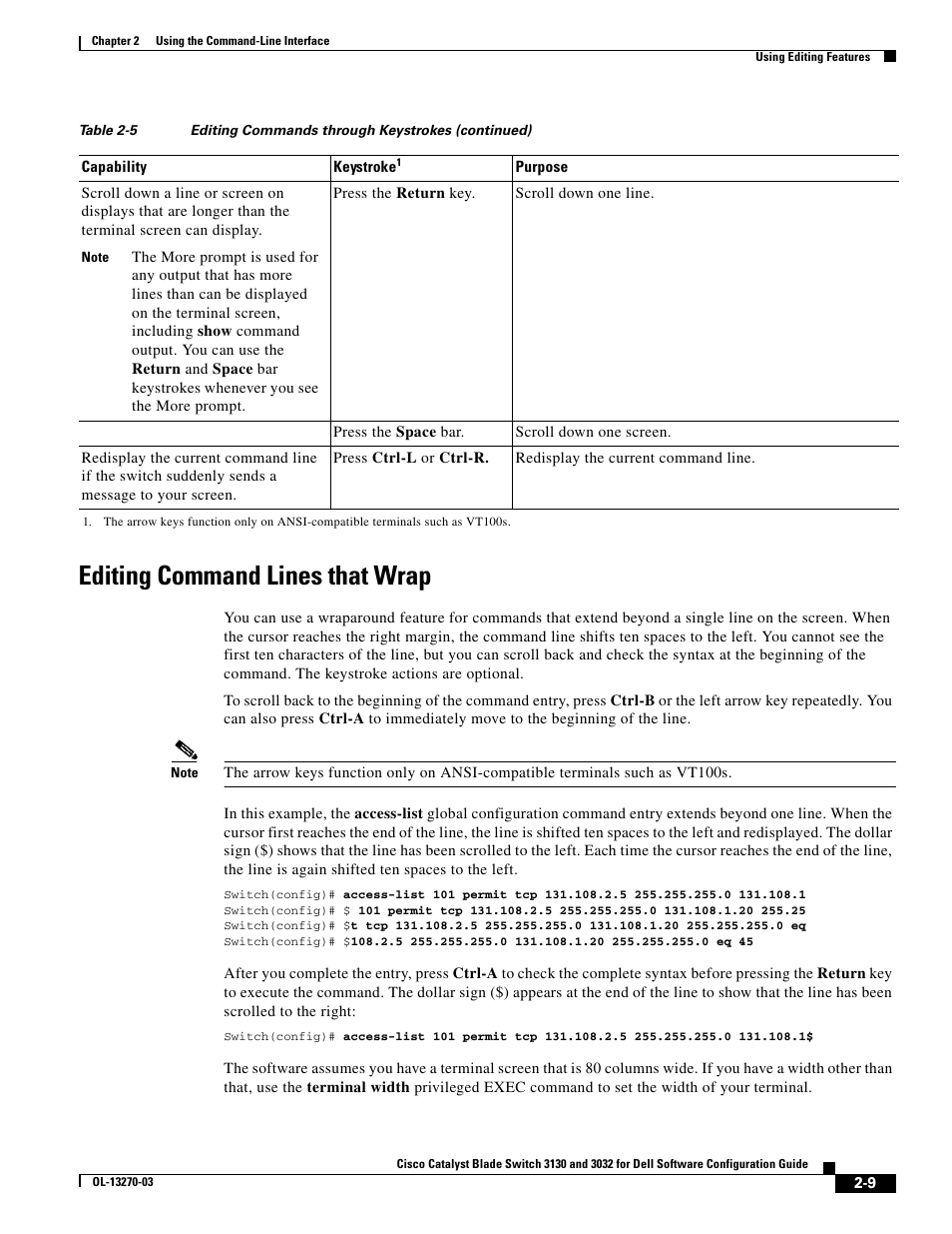 Editing command lines that wrap | Dell POWEREDGE M1000E User Manual | Page 81 / 1316