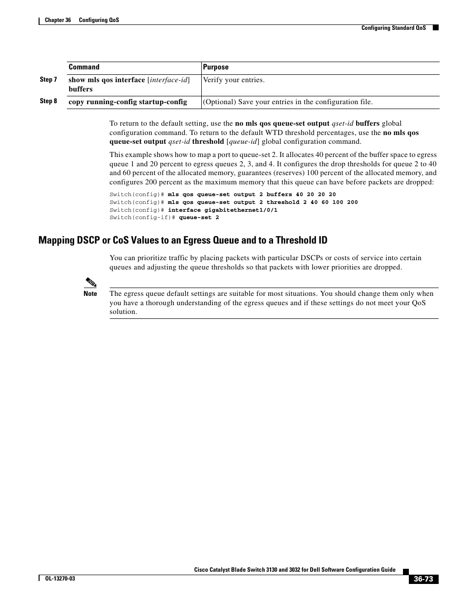 And the, Mapping dscp or cos values to an egress queue | Dell POWEREDGE M1000E User Manual | Page 859 / 1316