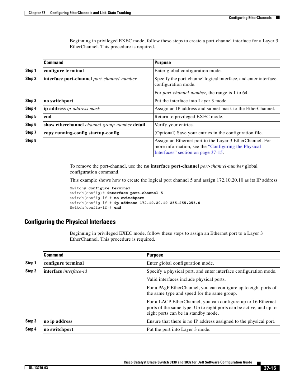 Configuring the physical interfaces | Dell POWEREDGE M1000E User Manual | Page 881 / 1316