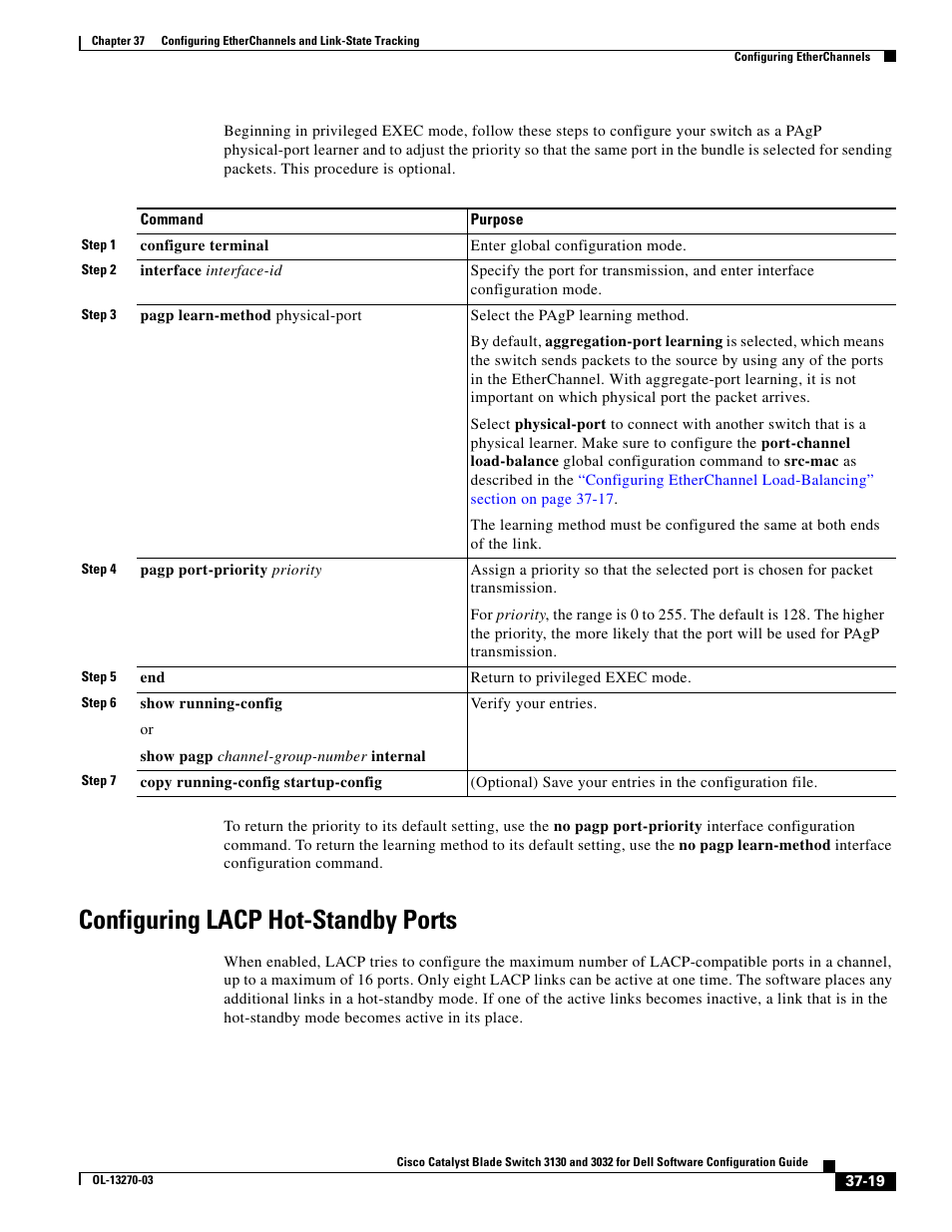 Configuring lacp hot-standby ports | Dell POWEREDGE M1000E User Manual | Page 885 / 1316