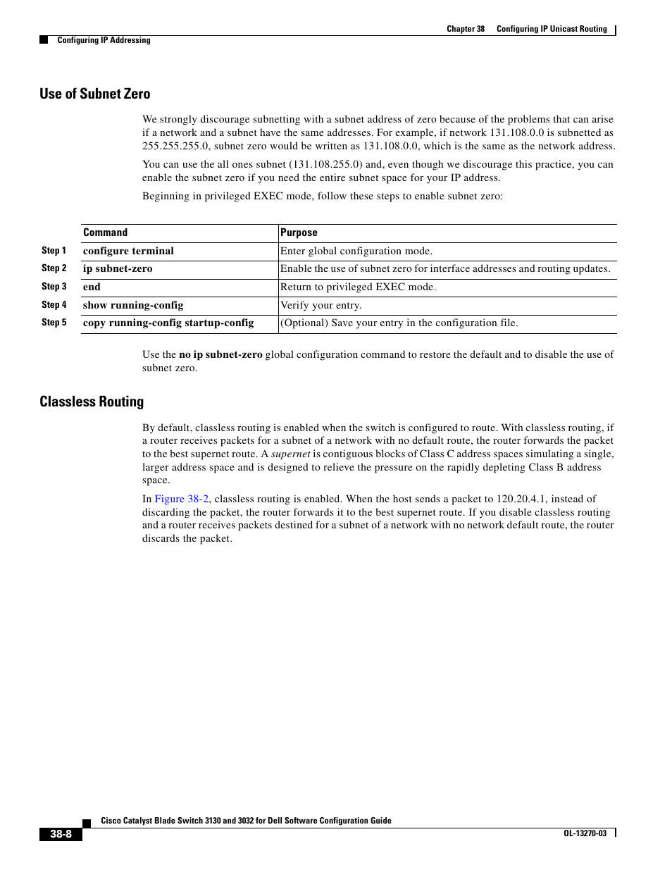 Use of subnet zero, Classless routing | Dell POWEREDGE M1000E User Manual | Page 900 / 1316