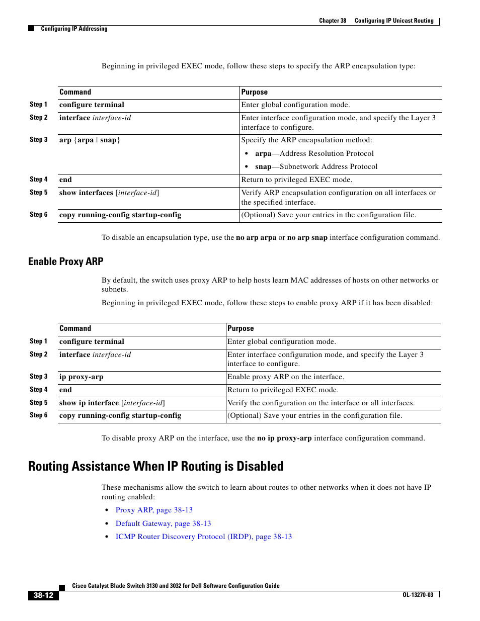 Enable proxy arp, Routing assistance when ip routing is disabled | Dell POWEREDGE M1000E User Manual | Page 904 / 1316