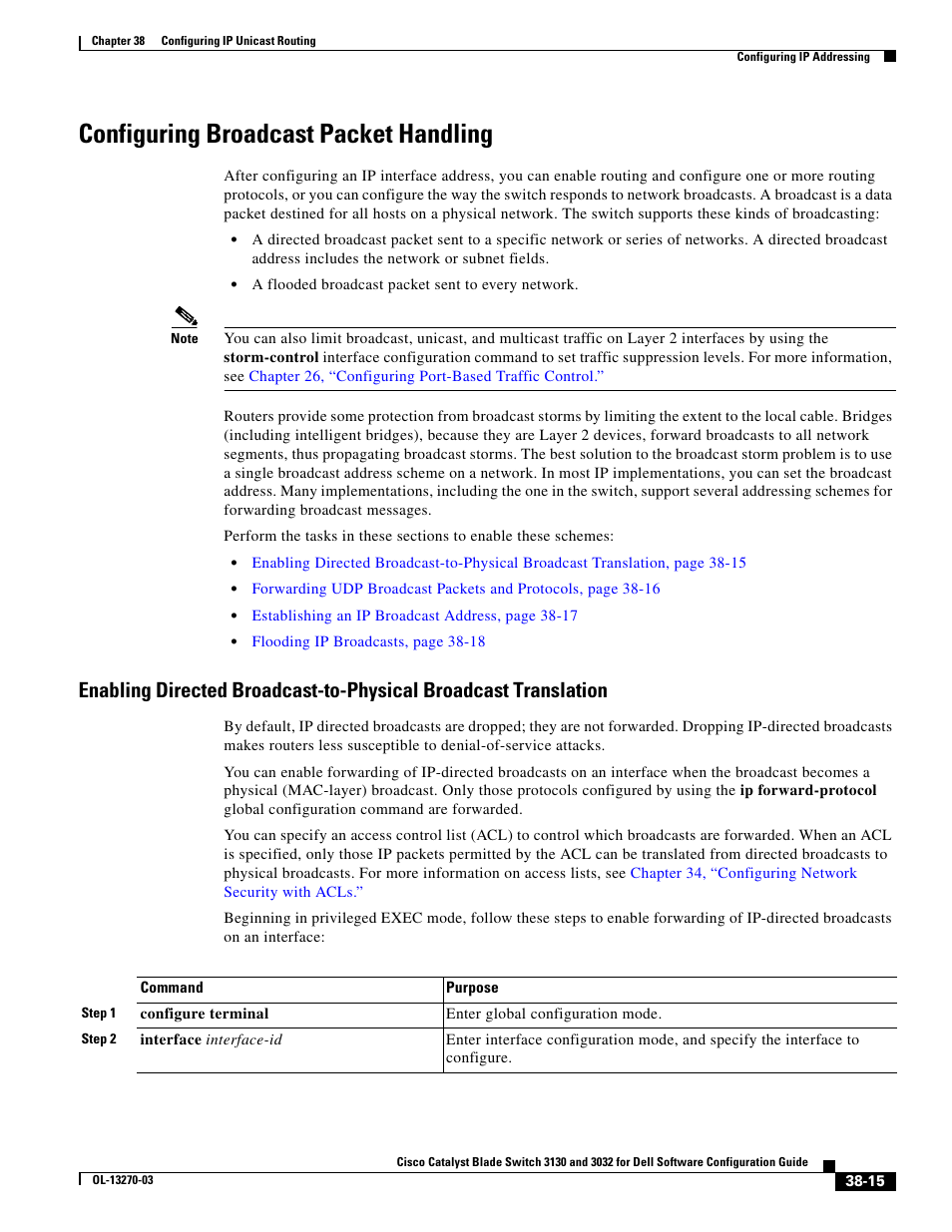 Configuring broadcast packet handling | Dell POWEREDGE M1000E User Manual | Page 907 / 1316