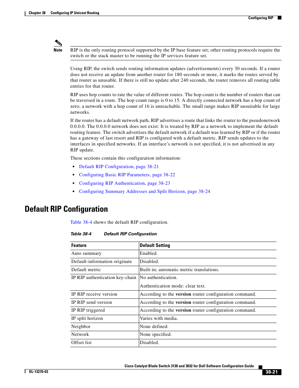 Default rip configuration | Dell POWEREDGE M1000E User Manual | Page 913 / 1316