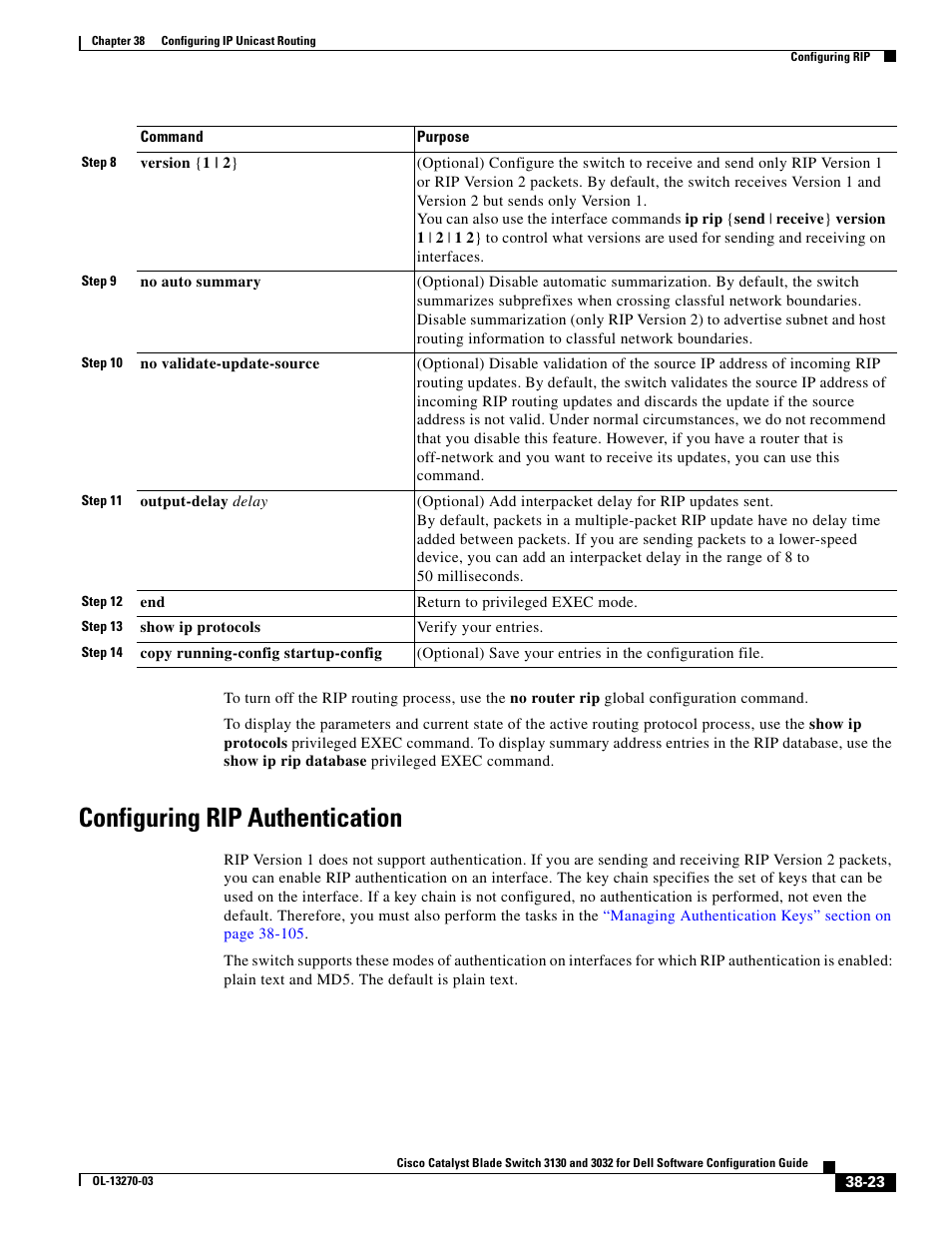 Configuring rip authentication | Dell POWEREDGE M1000E User Manual | Page 915 / 1316