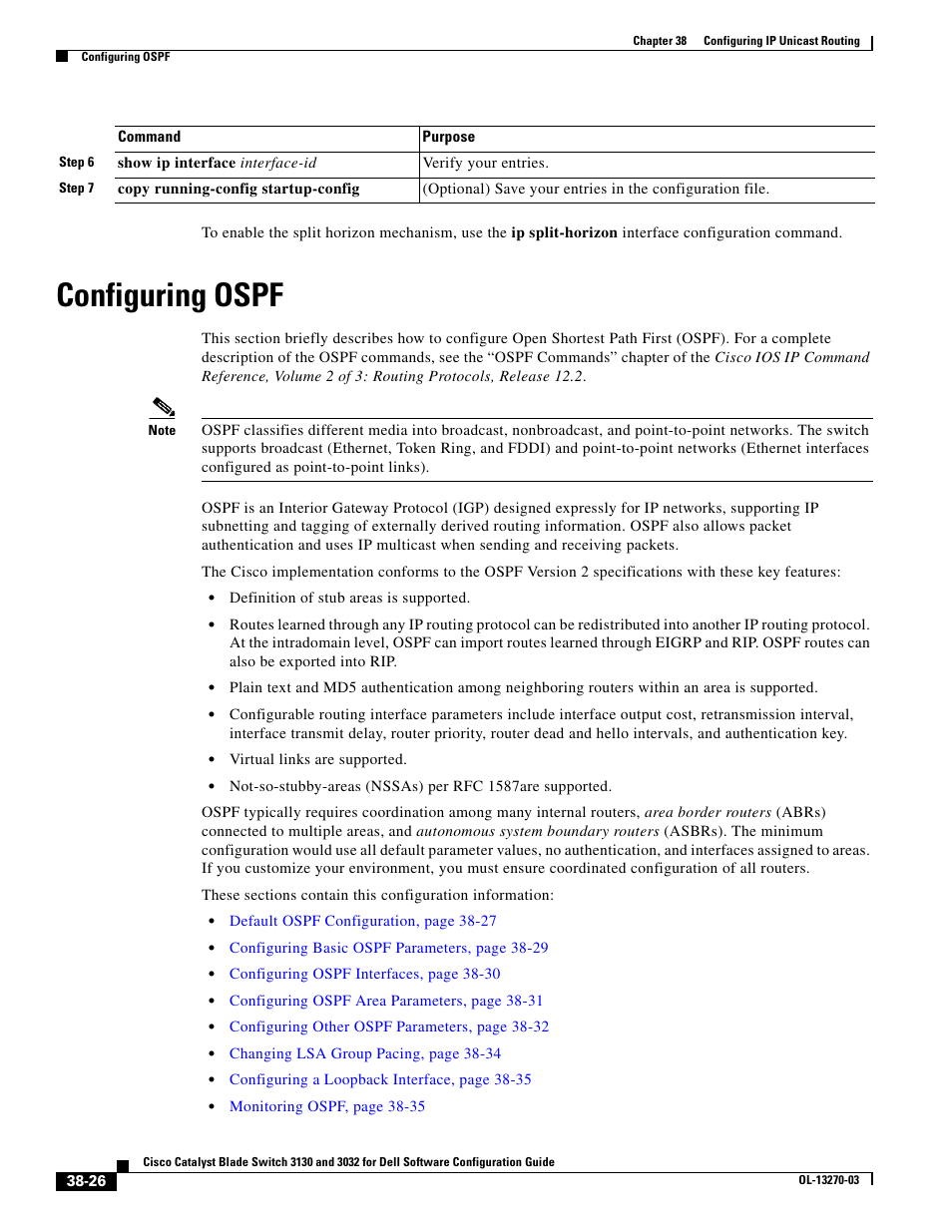 Configuring ospf | Dell POWEREDGE M1000E User Manual | Page 918 / 1316