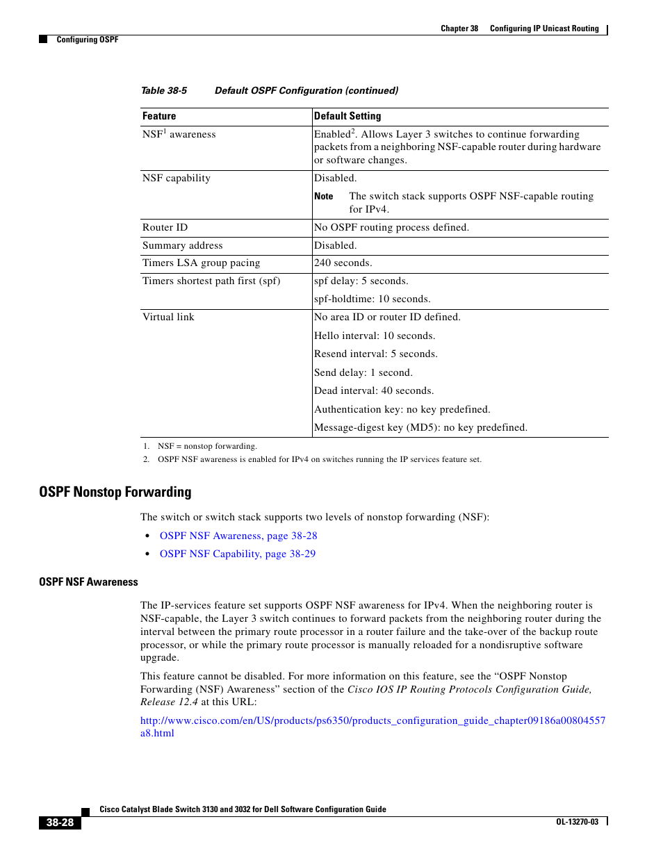 Ospf nonstop forwarding | Dell POWEREDGE M1000E User Manual | Page 920 / 1316