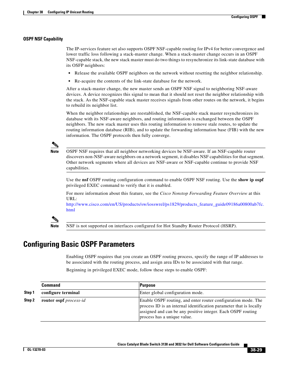 Configuring basic ospf parameters | Dell POWEREDGE M1000E User Manual | Page 921 / 1316