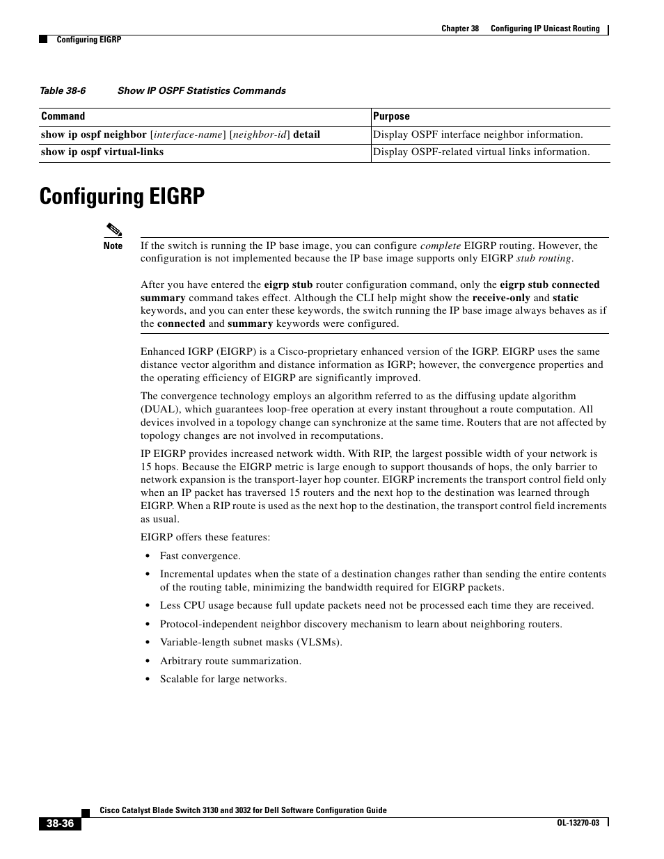 Configuring eigrp | Dell POWEREDGE M1000E User Manual | Page 928 / 1316