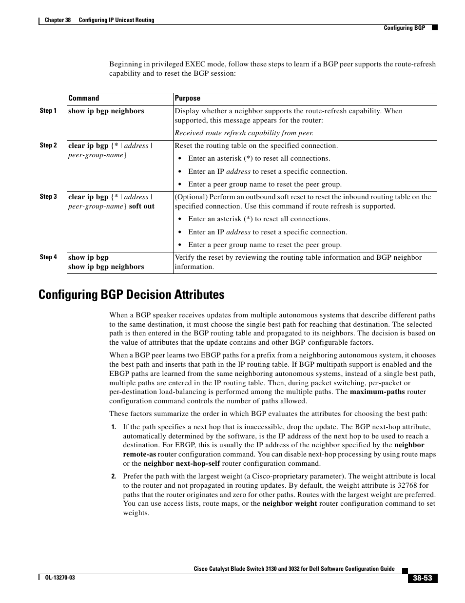 Configuring bgp decision attributes | Dell POWEREDGE M1000E User Manual | Page 945 / 1316