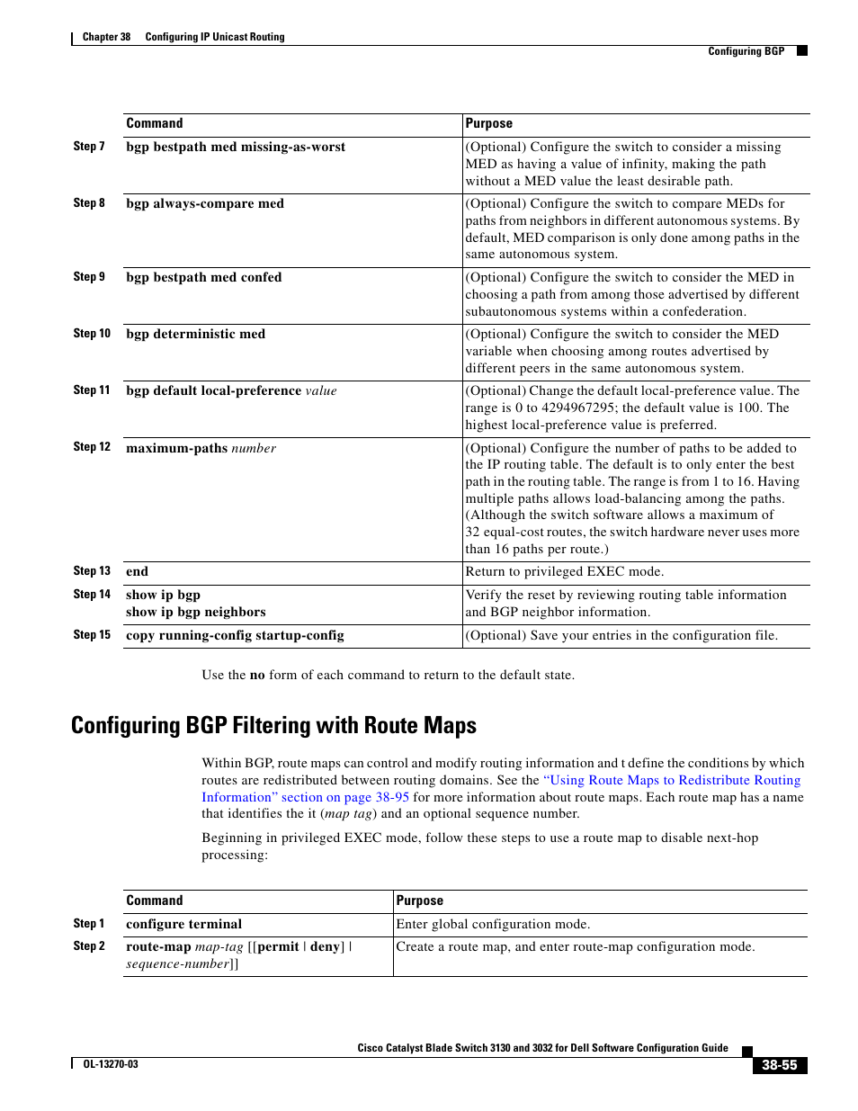 Configuring bgp filtering with route maps | Dell POWEREDGE M1000E User Manual | Page 947 / 1316