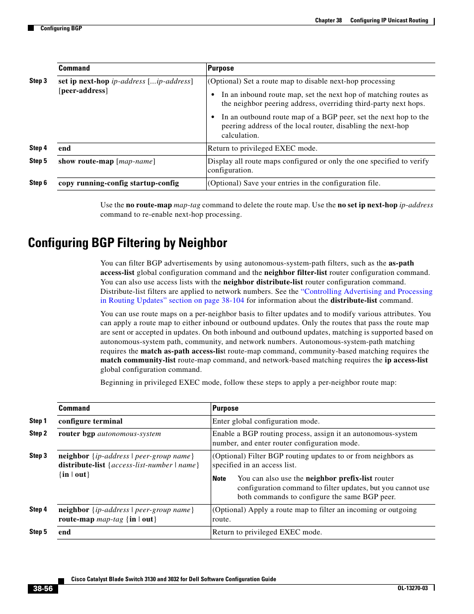 Configuring bgp filtering by neighbor | Dell POWEREDGE M1000E User Manual | Page 948 / 1316