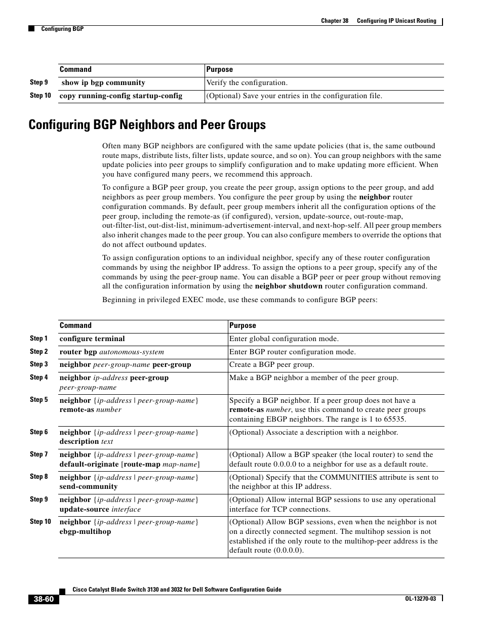 Configuring bgp neighbors and peer groups | Dell POWEREDGE M1000E User Manual | Page 952 / 1316