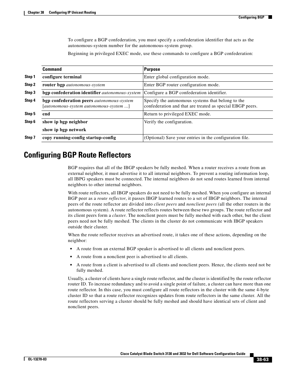 Configuring bgp route reflectors | Dell POWEREDGE M1000E User Manual | Page 955 / 1316