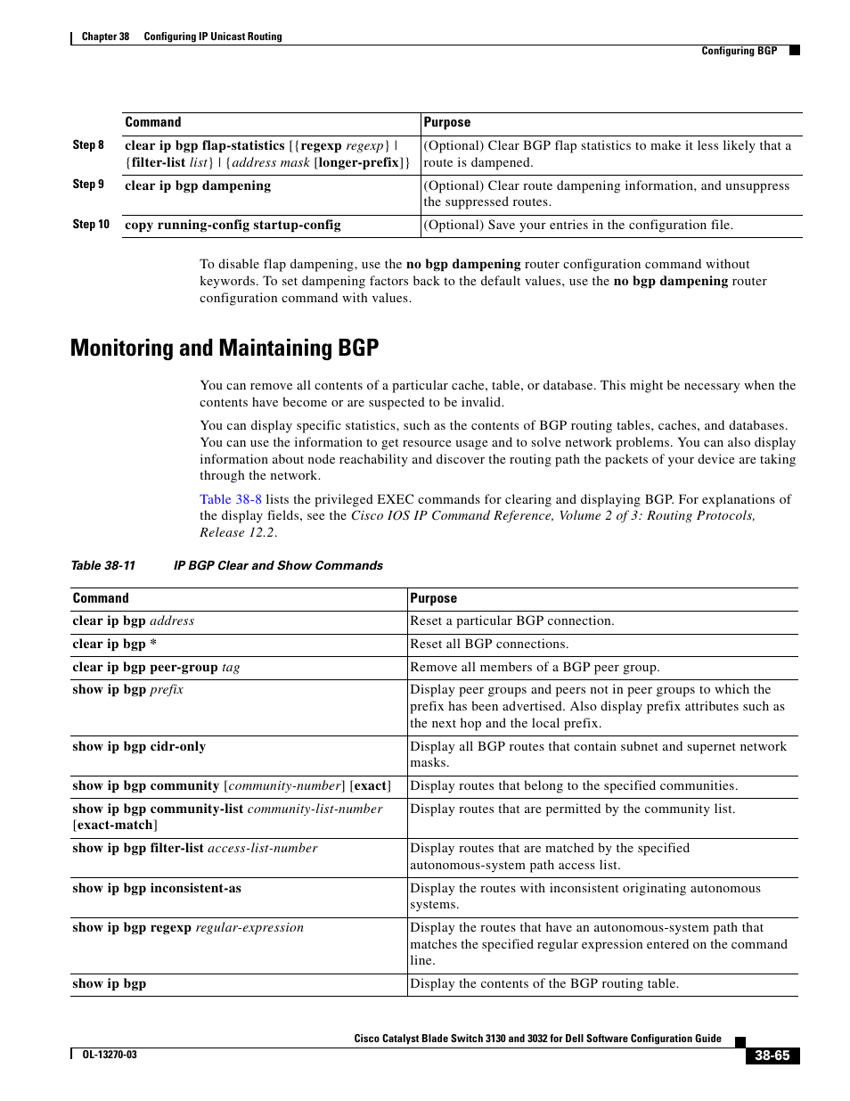 Monitoring and maintaining bgp | Dell POWEREDGE M1000E User Manual | Page 957 / 1316