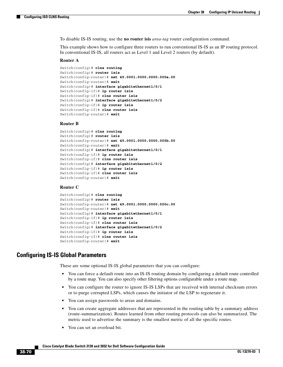 Configuring is-is global parameters | Dell POWEREDGE M1000E User Manual | Page 962 / 1316