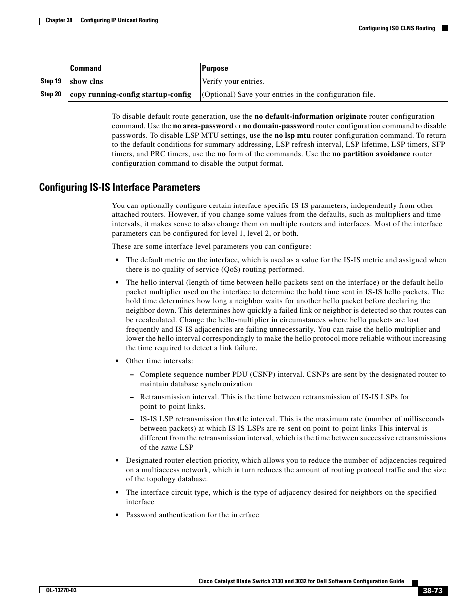 Configuring is-is interface parameters | Dell POWEREDGE M1000E User Manual | Page 965 / 1316