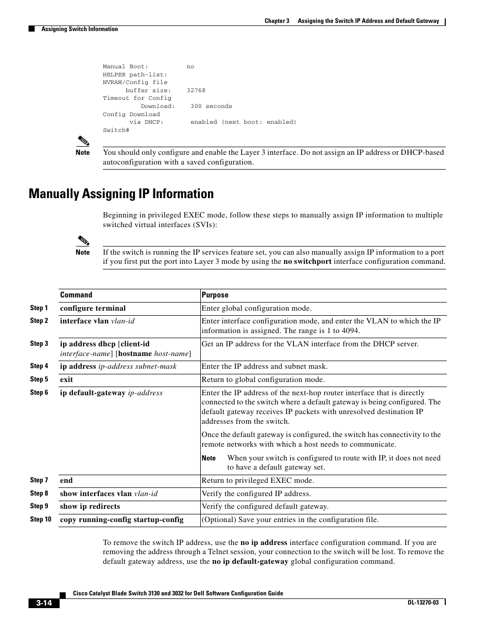 Manually assigning ip information | Dell POWEREDGE M1000E User Manual | Page 98 / 1316
