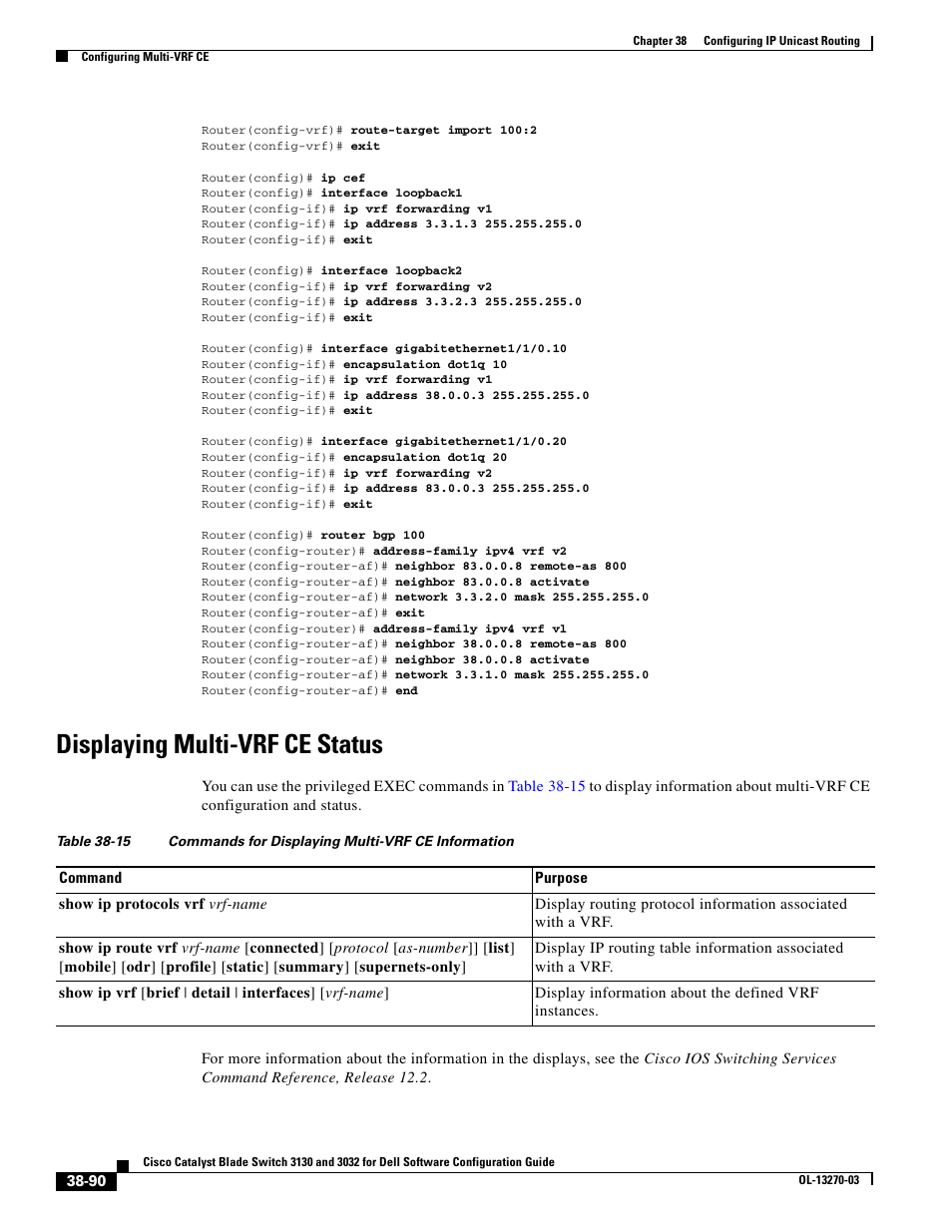 Displaying multi-vrf ce status | Dell POWEREDGE M1000E User Manual | Page 982 / 1316