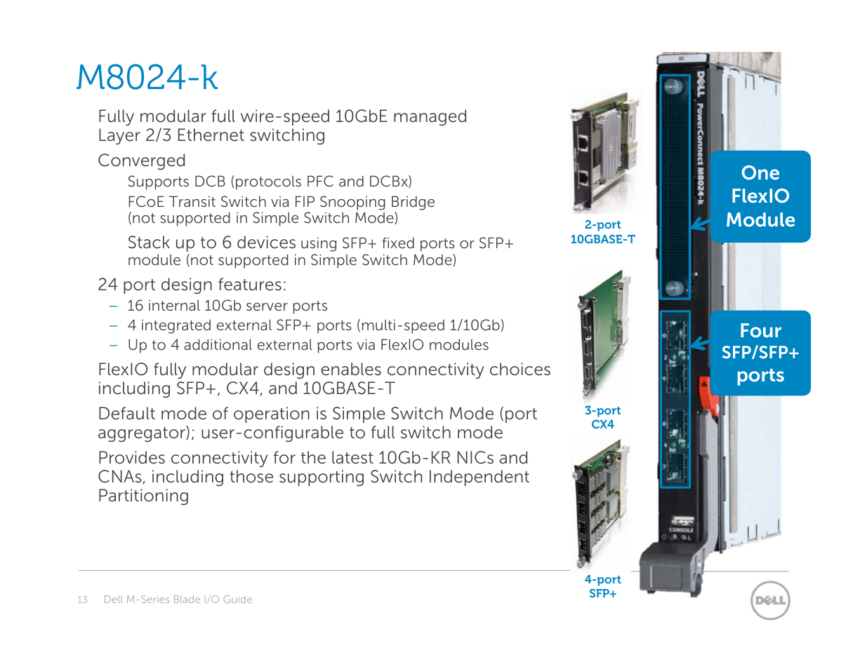 10gbe basic – m8024-k, M8024-k | Dell POWEREDGE M1000E User Manual | Page 13 / 94