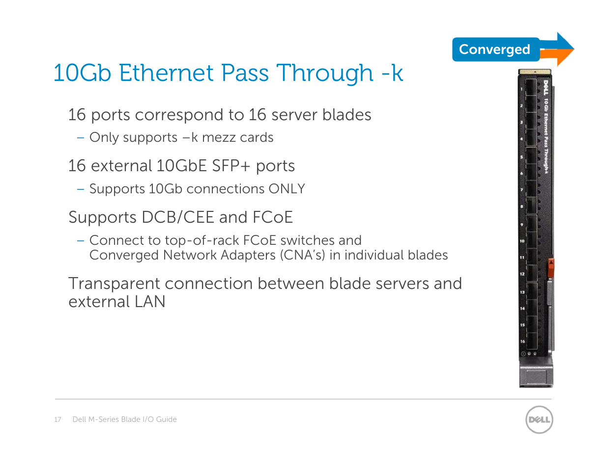 10gb pass-through, 10gb ethernet pass through -k | Dell POWEREDGE M1000E User Manual | Page 17 / 94