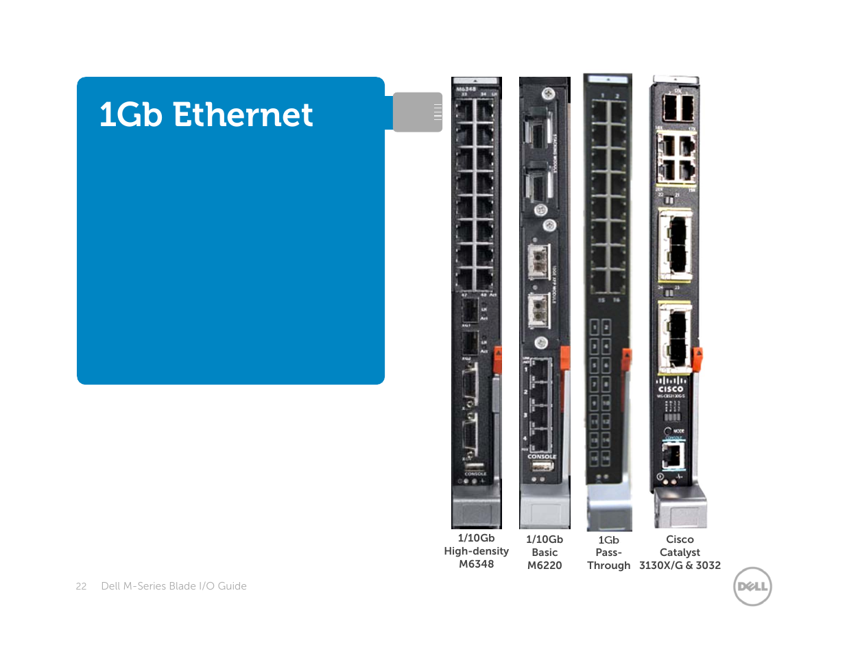 1gb ethernet | Dell POWEREDGE M1000E User Manual | Page 22 / 94