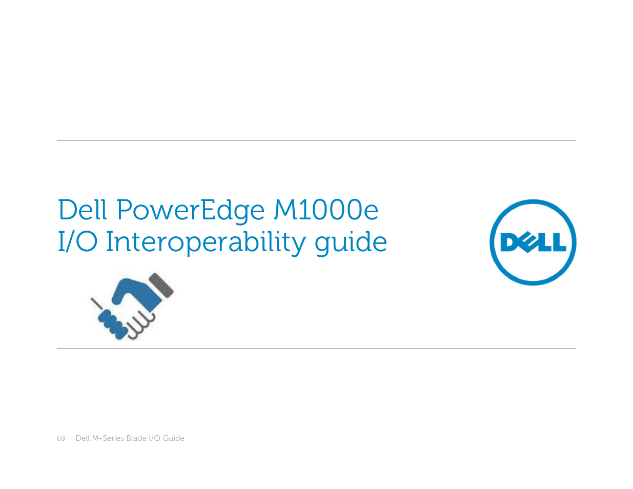 Interoperability guide, Dell poweredge m1000e i/o interoperability guide | Dell POWEREDGE M1000E User Manual | Page 69 / 94