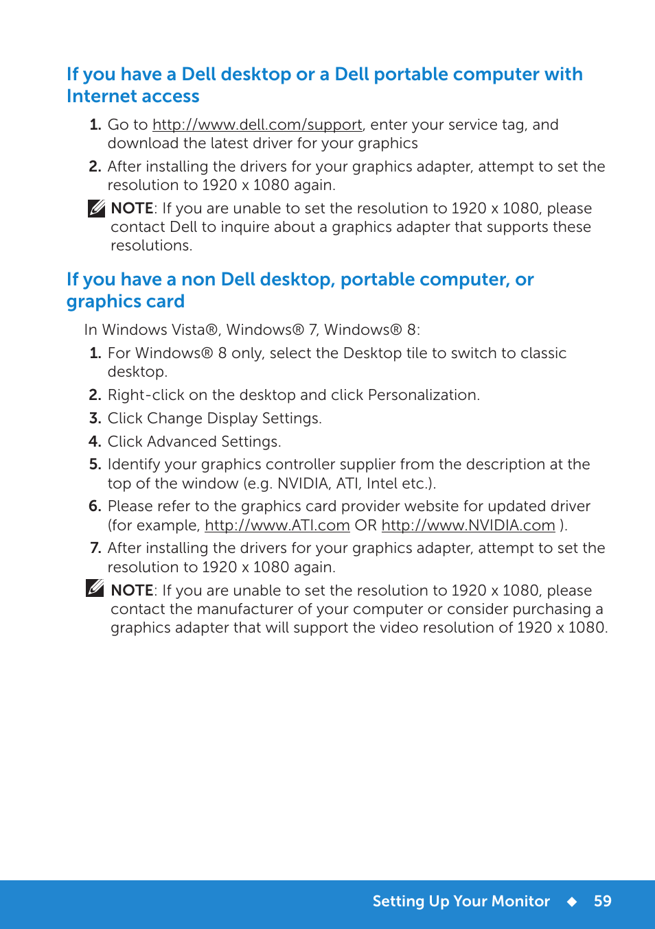 Dell P2714H Monitor User Manual | Page 59 / 72