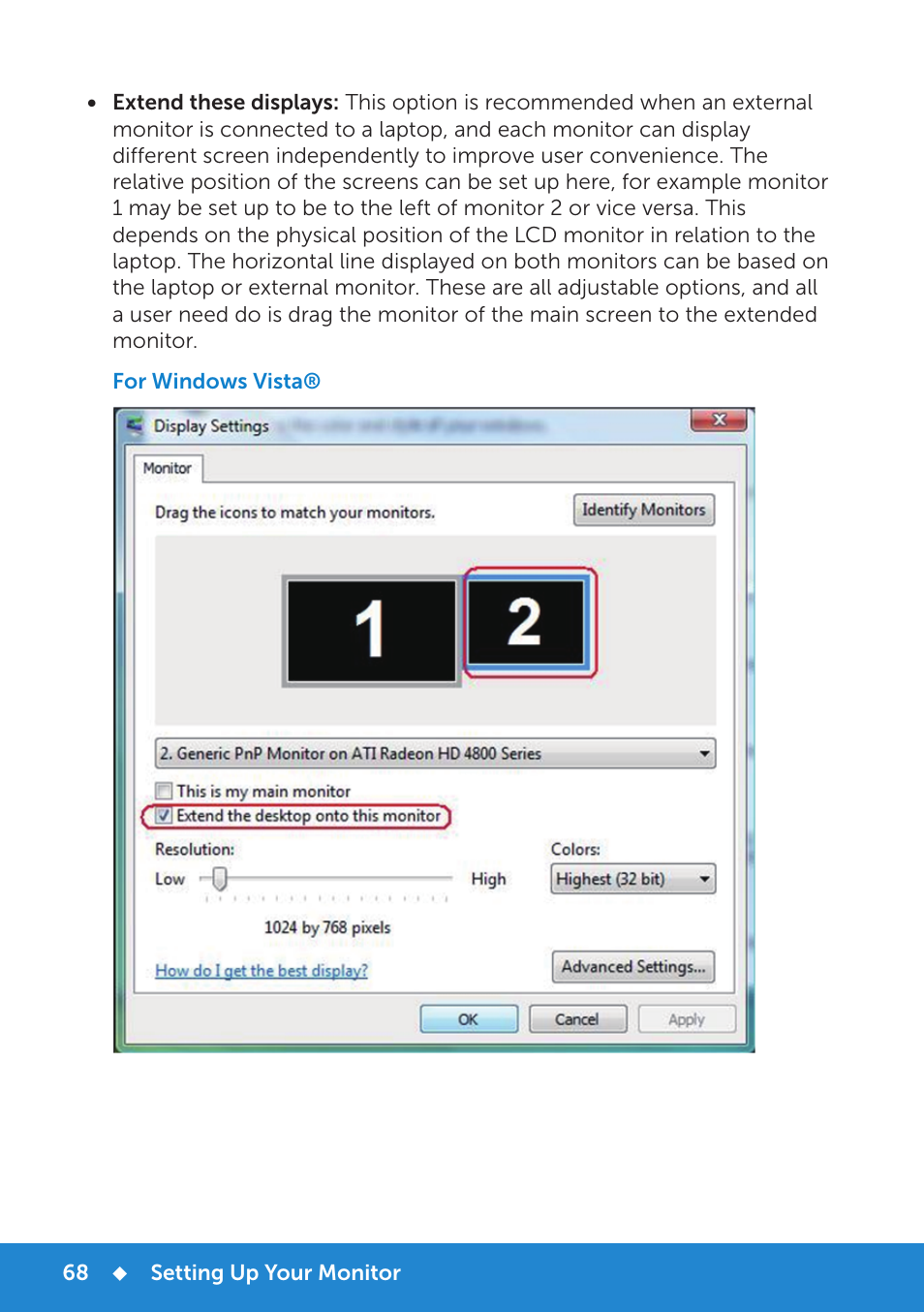 Dell P2714H Monitor User Manual | Page 68 / 72