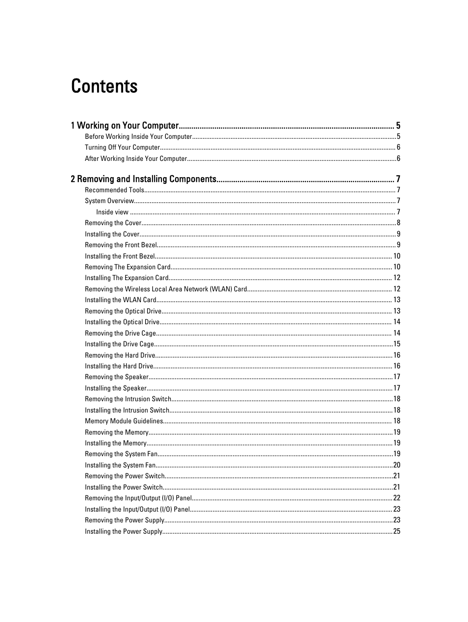 Dell Precision T1700 (Mid 2013) User Manual | Page 3 / 59
