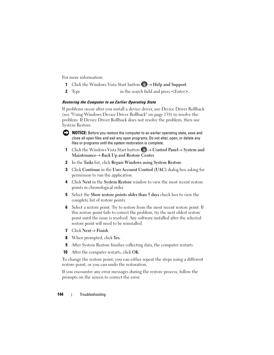 Dell Vostro 1700 (Early 2009) User Manual | Page 144 / 240