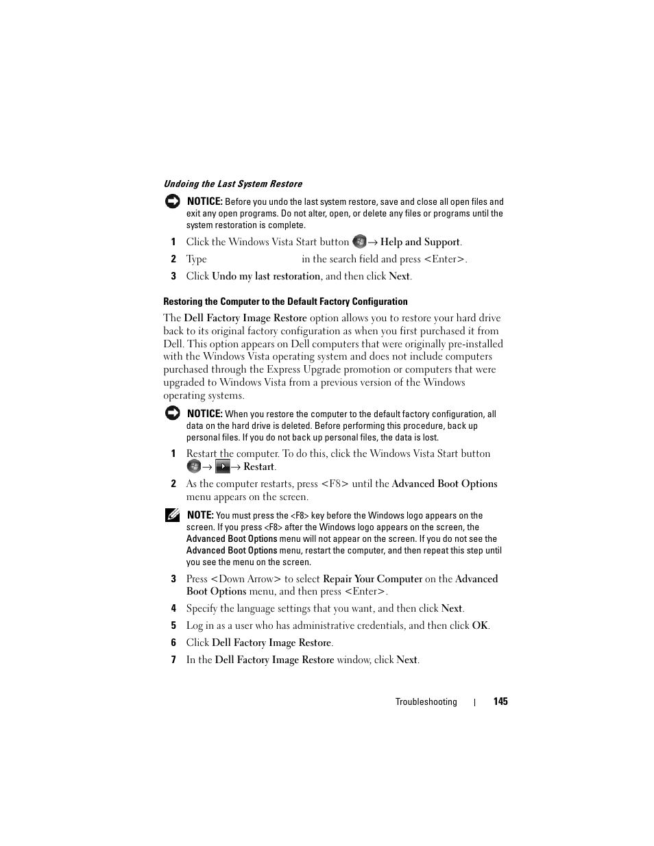 Dell Vostro 1700 (Early 2009) User Manual | Page 145 / 240
