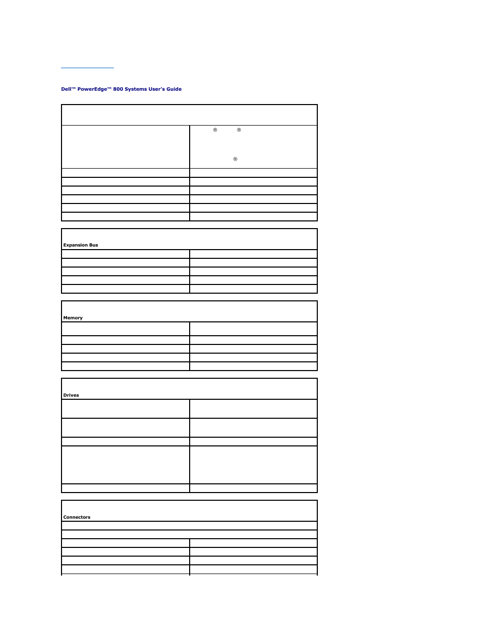 Technical specifications | Dell PowerEdge 800 User Manual | Page 2 / 27