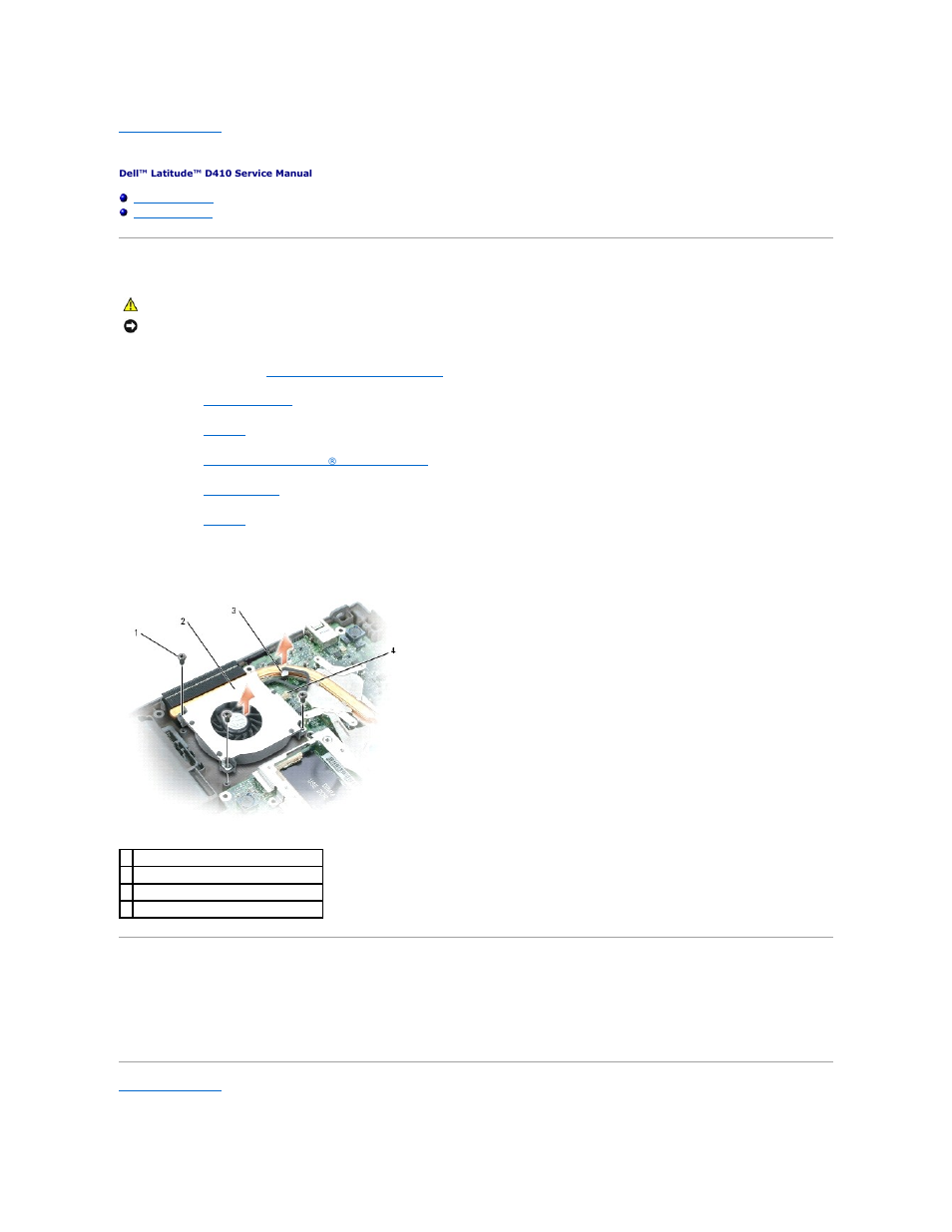 Removing the fan, Replacing the fan | Dell Latitude D410 User Manual | Page 14 / 38