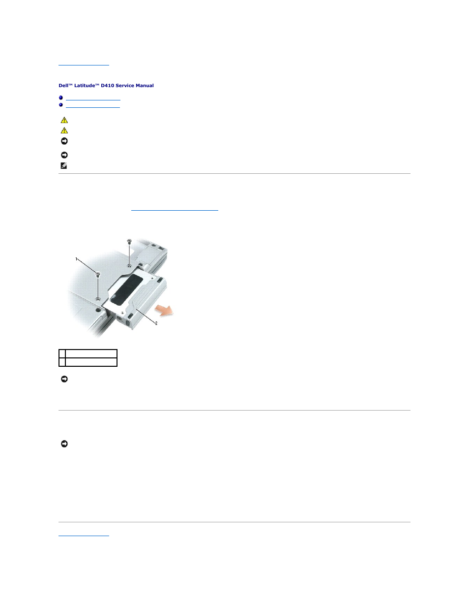 Hard drive, Removing the hard drive, Replacing the hard drive | Dell Latitude D410 User Manual | Page 16 / 38