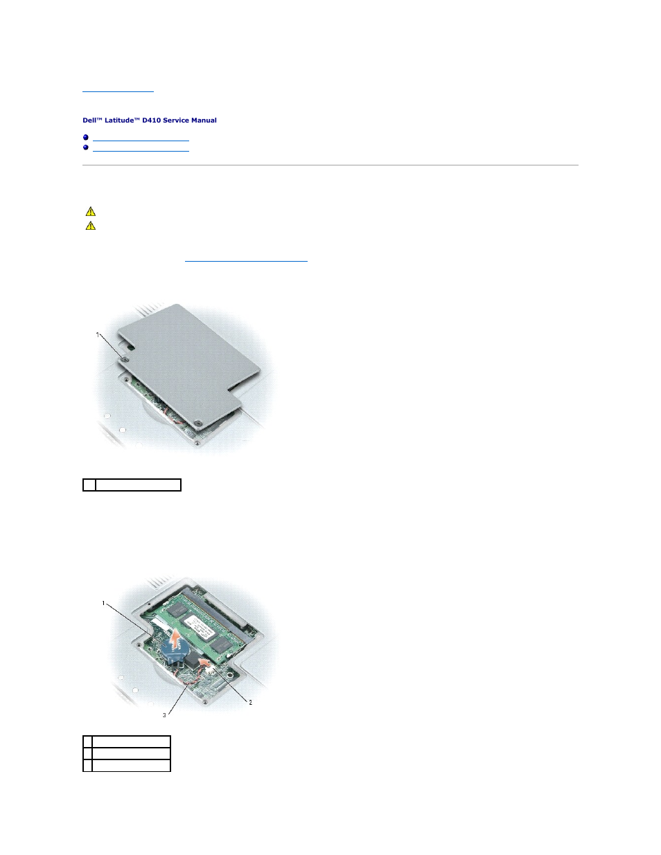 Coin-cell battery, Removing the coin-cell battery | Dell Latitude D410 User Manual | Page 8 / 38