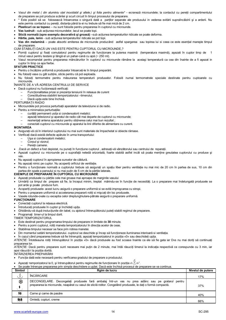 Scarlett SC-295 User Manual | Page 14 / 31