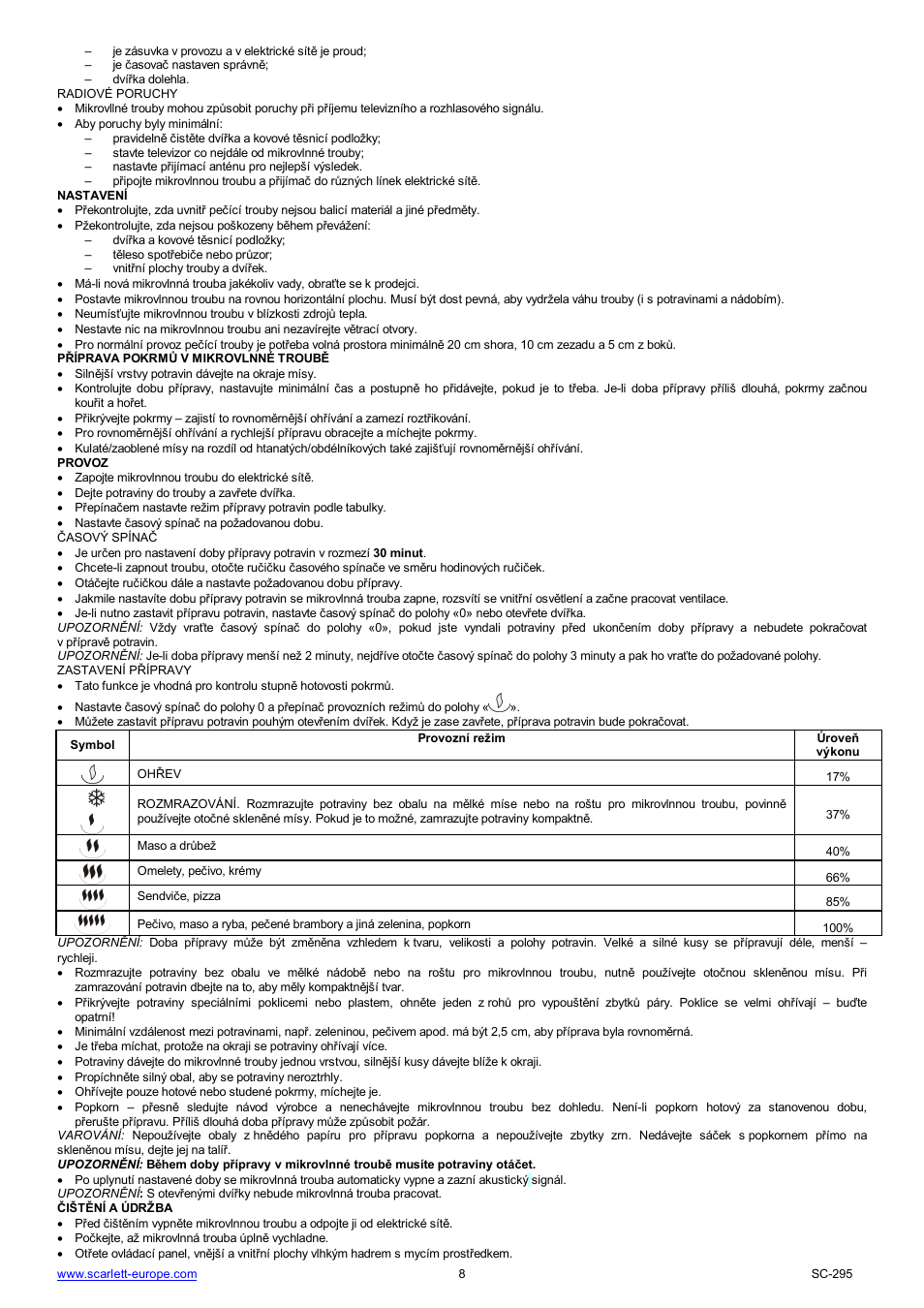 Scarlett SC-295 User Manual | Page 8 / 31