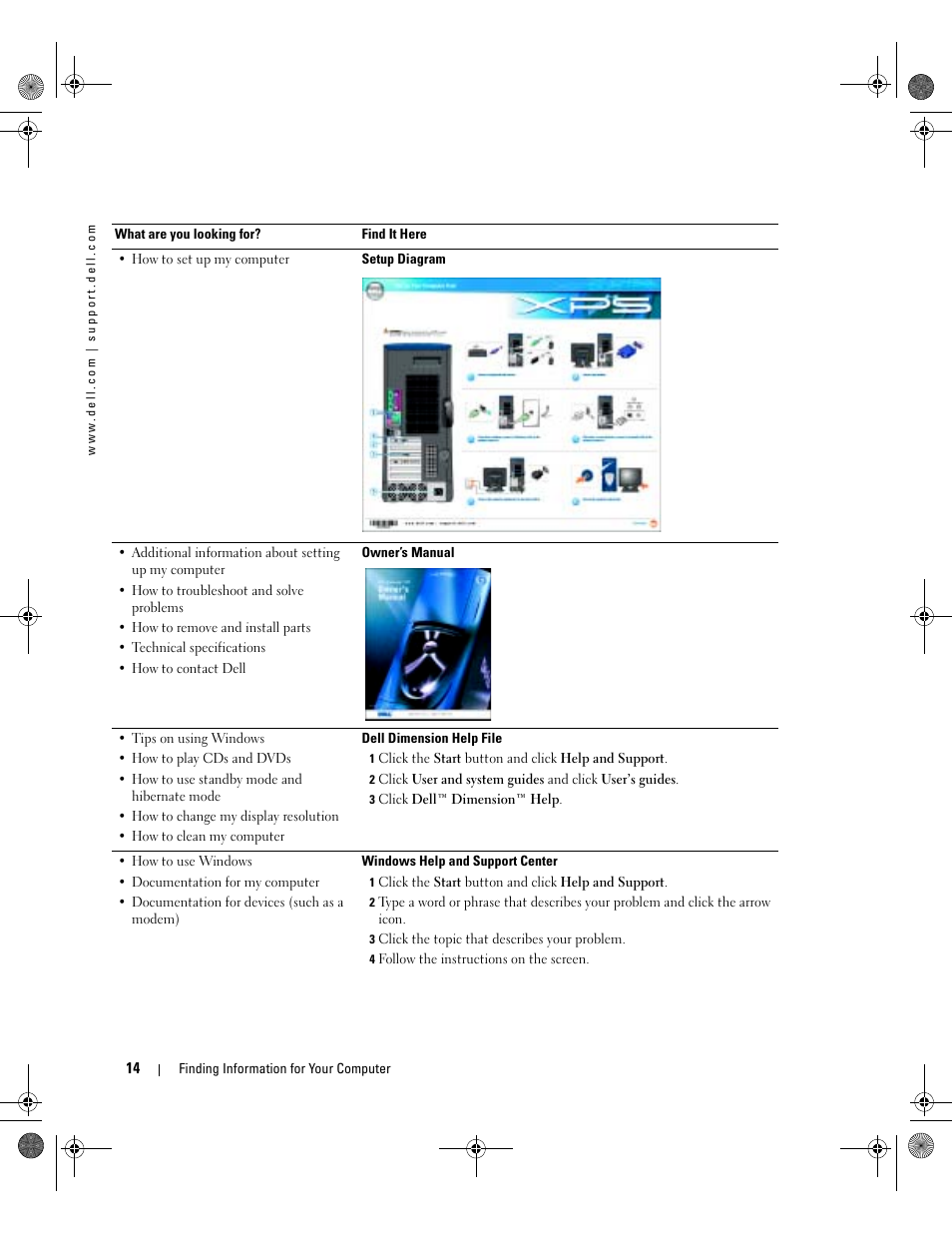 Dell XPS/Dimension XPS Gen 2 User Manual | Page 14 / 142