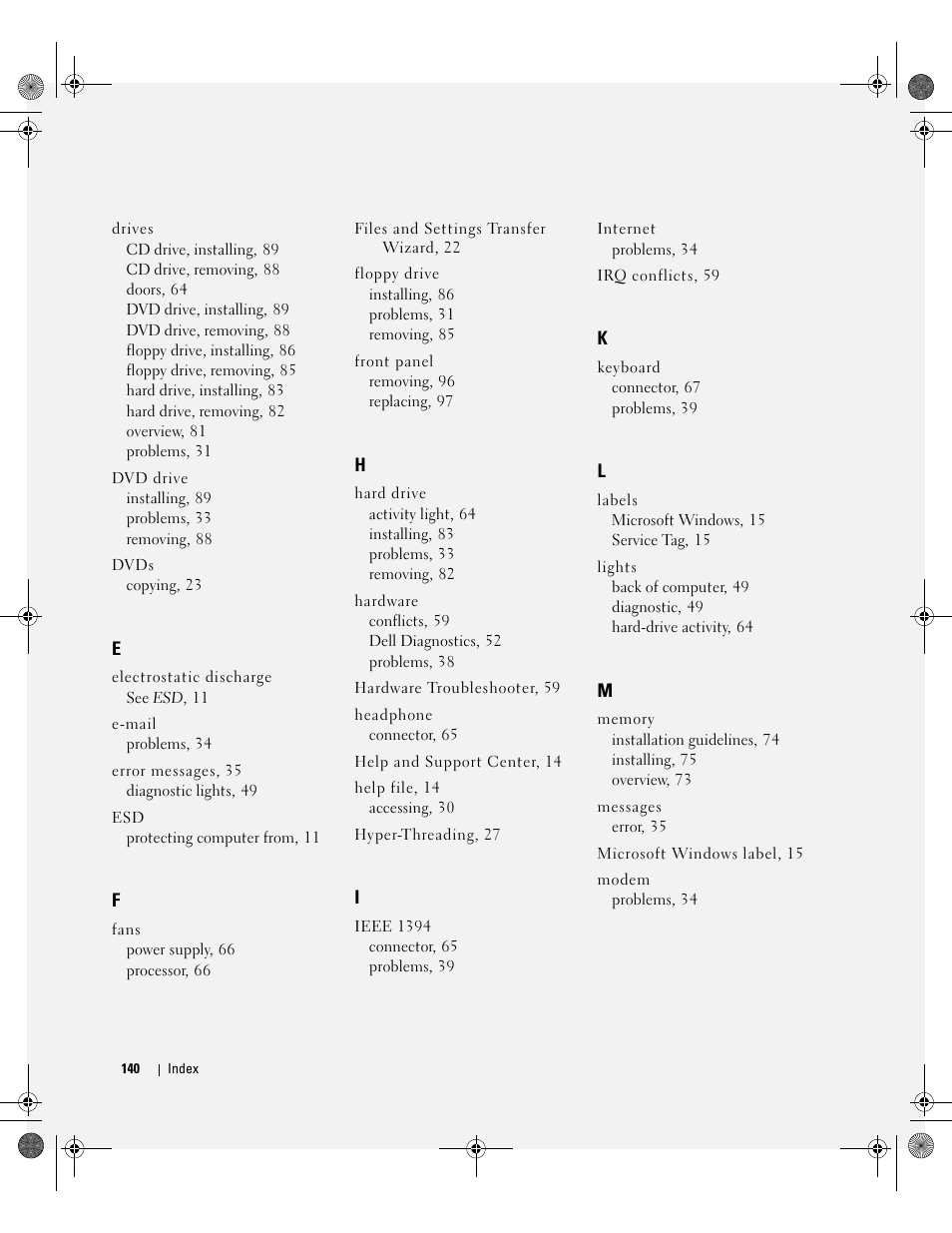 Dell XPS/Dimension XPS Gen 2 User Manual | Page 140 / 142