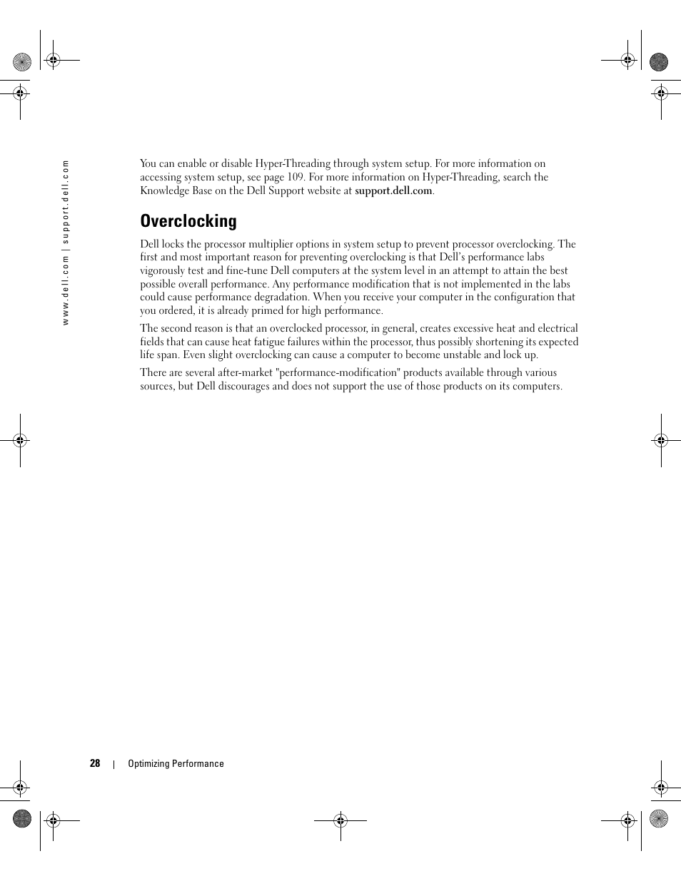 Overclocking | Dell XPS/Dimension XPS Gen 2 User Manual | Page 28 / 142