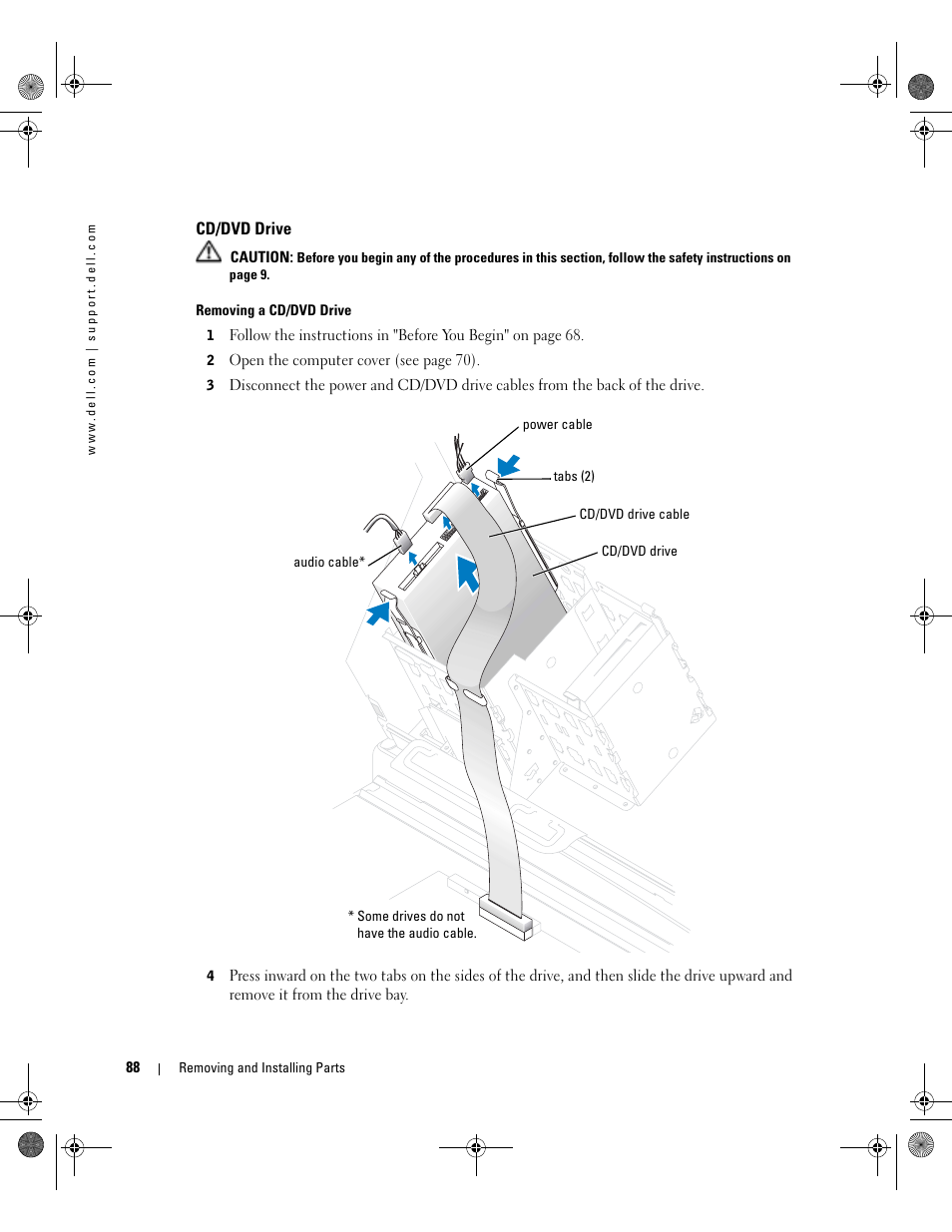 Cd/dvd drive | Dell XPS/Dimension XPS Gen 2 User Manual | Page 88 / 142