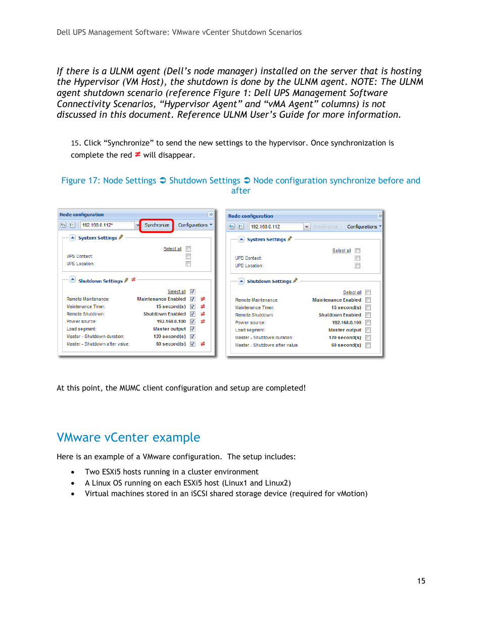 Vmware vcenter example | Dell UPS 1920R User Manual | Page 15 / 20