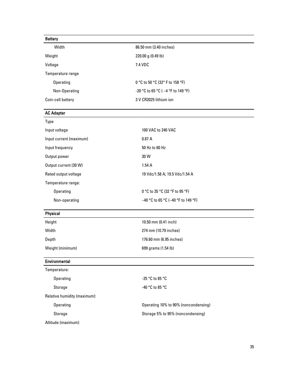 Dell Latitude 10e ST2E (Early 2013) User Manual | Page 35 / 37