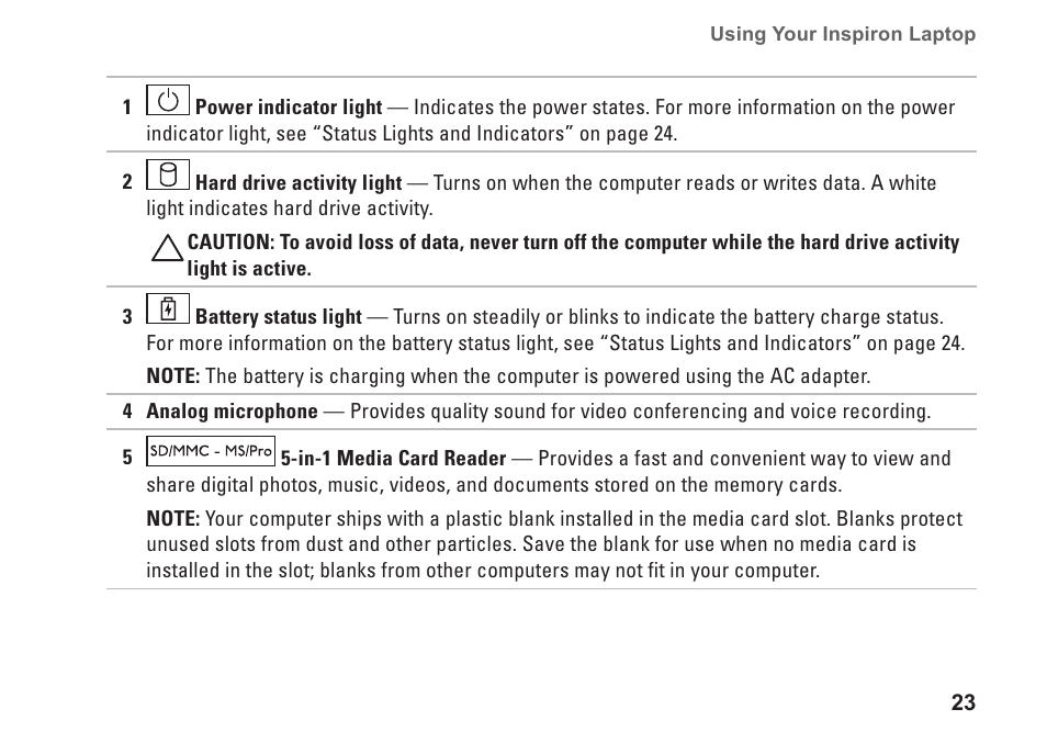 Dell Inspiron 14 (M4010, Mid 2010) User Manual | Page 25 / 92