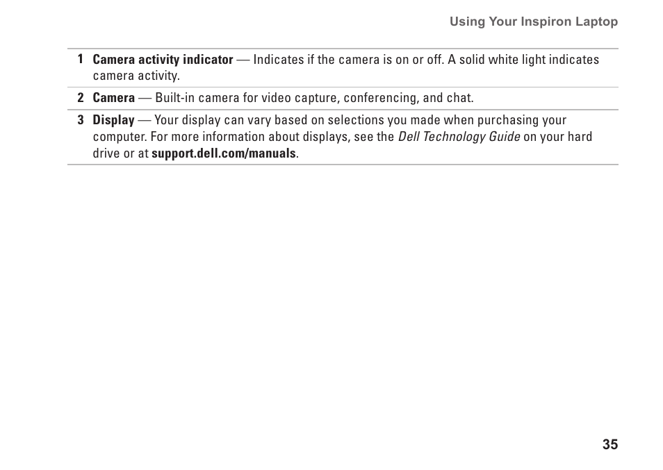 Dell Inspiron 14 (M4010, Mid 2010) User Manual | Page 37 / 92