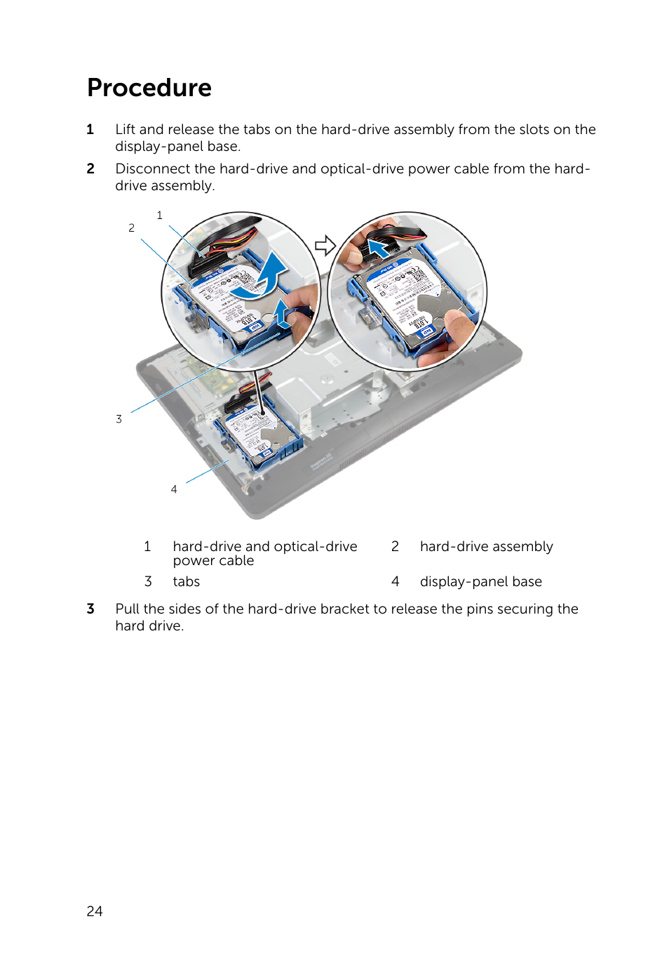 Procedure | Dell Inspiron 20 (3045, Early 2014) User Manual | Page 24 / 80