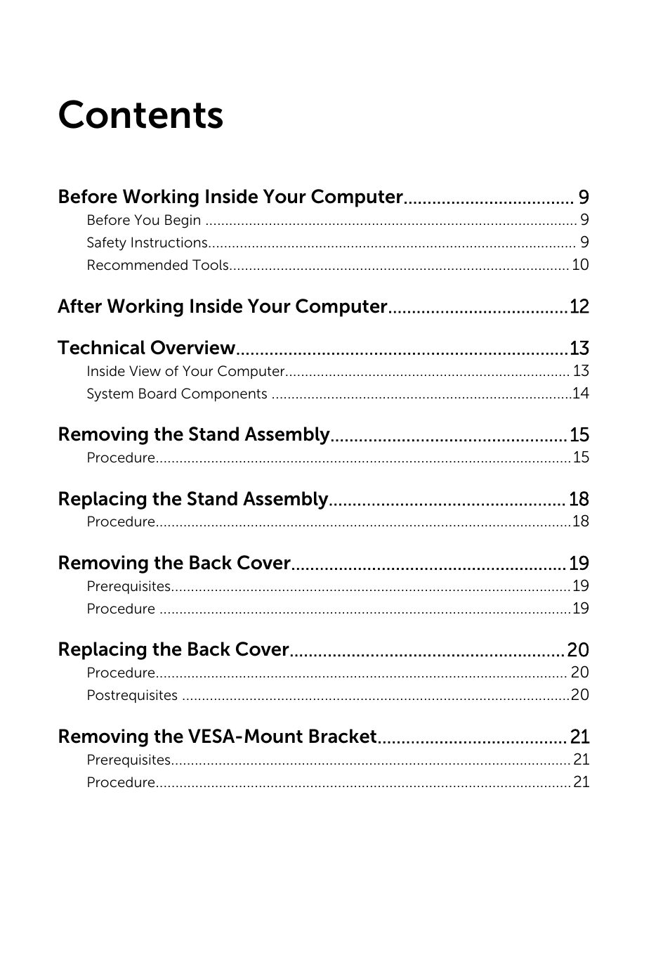 Dell Inspiron 20 (3045, Early 2014) User Manual | Page 3 / 80