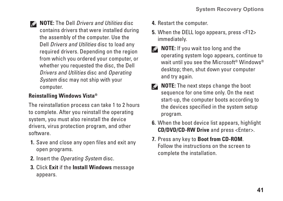 Dell Inspiron 535s (Early 2009) User Manual | Page 43 / 66