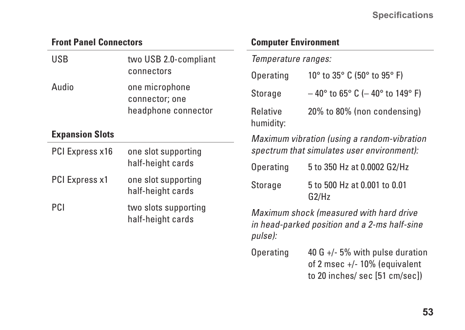 Dell Inspiron 535s (Early 2009) User Manual | Page 55 / 66